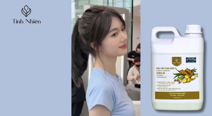 Dầu gội Gừng Sả Tinh Nhiên can 2 lít chăm sóc tóc tự nhiên