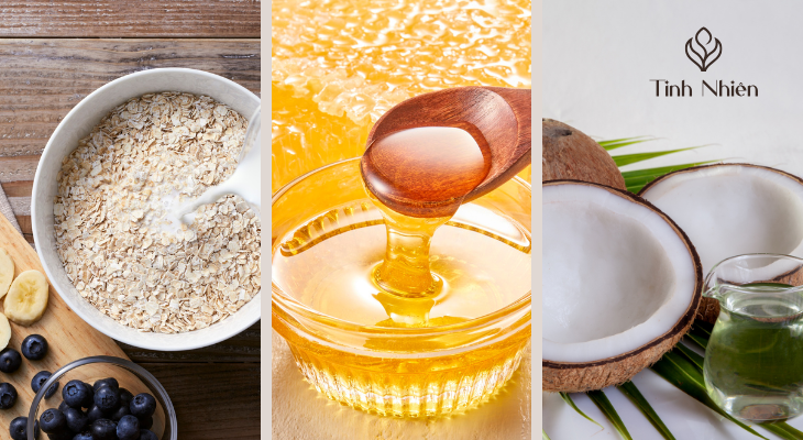Ủ tóc bằng bột yến mạch, mật ong và dầu dừa