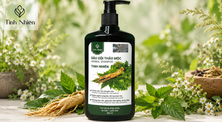 Dầu gội Nhân Sâm Tinh Nhiên 300ml chăm sóc sau khi làm sạch