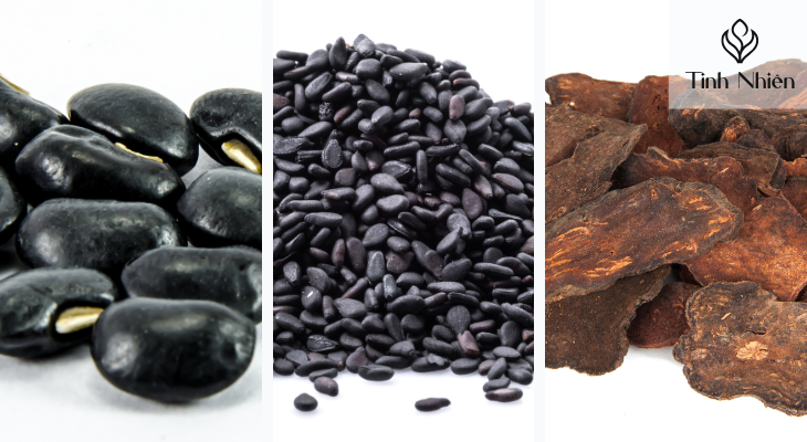 Đậu đen, mè đen và hà thủ ô 