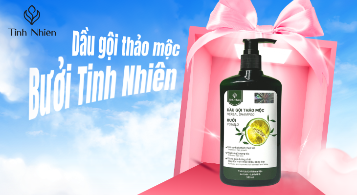 Giúp tóc mọc dày với dầu gội Bưởi Tinh Nhiên