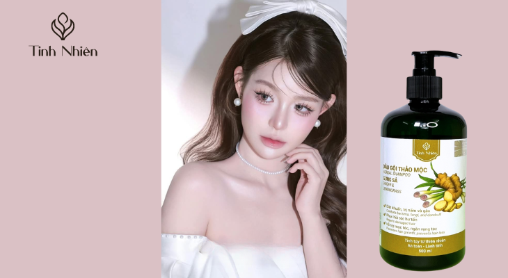 Dầu gội Gừng Sả Tinh Nhiên 500ml loại bỏ gàu