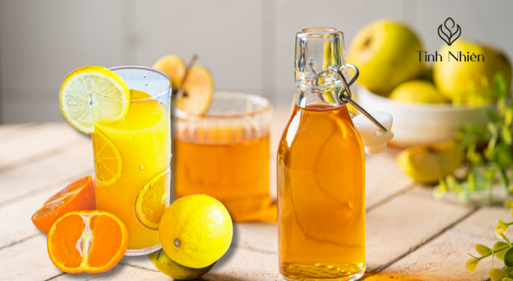 Giấm táo và nước cốt chanh 