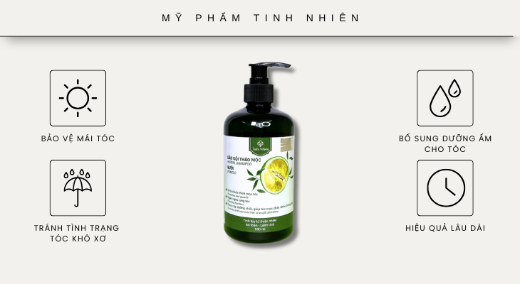 Dầu gội Bưởi Tinh Nhiên 500ml an toàn cho mái tóc