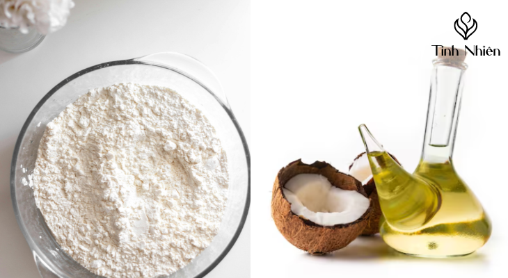 Bột mì và dầu dừa 