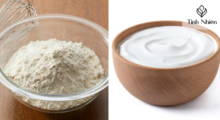 Bột mì và sữa chua