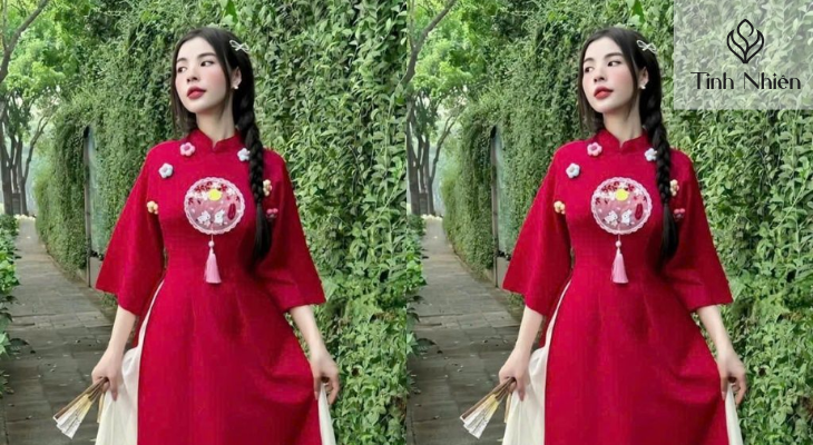 Áo dài cách tân phối với quần suông hoặc chân váy