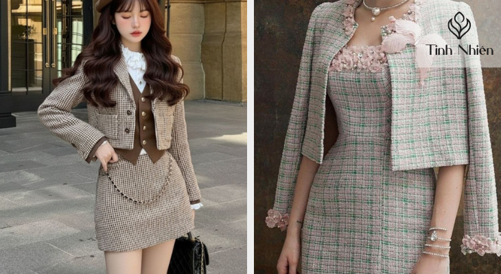 Váy tweed hoặc áo tweed tiểu thư