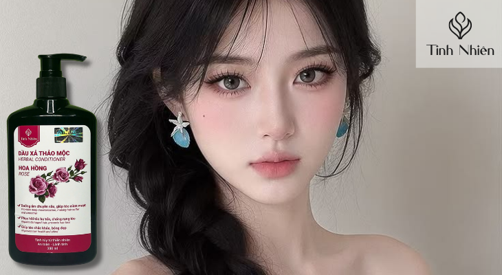 Dầu xả Hoa Hồng Tinh Nhiên khắc phục tình trạng tóc rụng