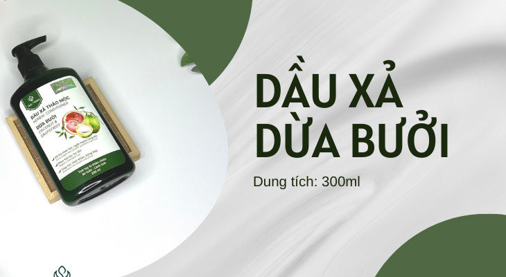 Dưỡng tóc chắc khỏe và bóng mượt với dầu xả Dừa Bưởi 300 ml