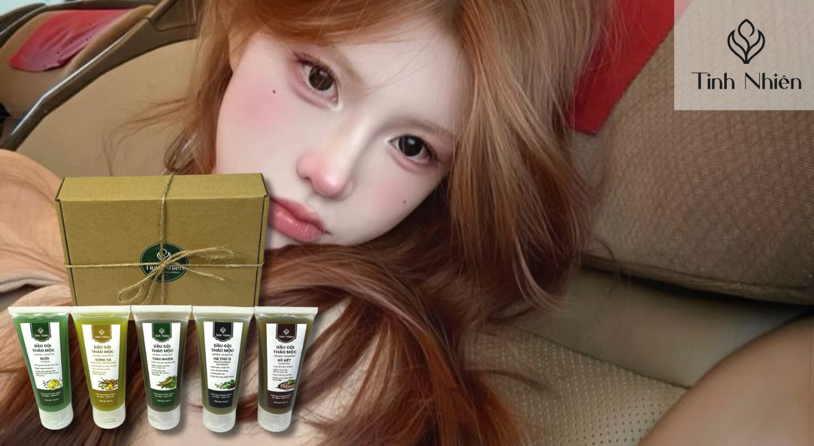 Set dầu gội thảo mộc Tinh Nhiên 50ml chăm sóc tóc mềm mượt