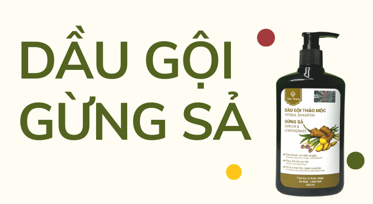 Chăm sóc tóc ngày tết với dầu gội Gừng Sả Tinh Nhiên 300ml